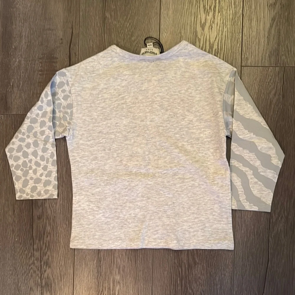 Kenzo Gray Long Sleeve Tee with Bold Animal Design - Picture 9 of 9